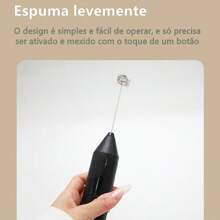 Mini Blender Whisk Electric Mixer For Egg Whites Milk Coffee Kitchen Tools Battery Operated - Kit2 1Preto 1Branco - 查看 2