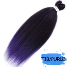 编织发预拉伸 18-36 英寸编织发不发痒热水定型专业合成接发适用于日常编织 - 彩色 - 查看 86