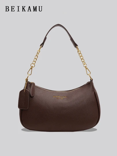 1pc Women's Solid Color PU Shoulder Bag, Versatile Underarm Bag For Work Commute, Adjustable Strap Crossbody Bag (Slight Color Difference Between Actual Product And Image Due To Lighting And Angle During Photography)