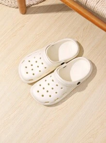 Women's New Perforated Slip-On Plastic Sandals, Summer - White - View 6