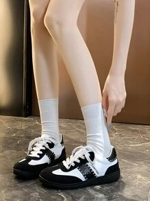2024 Autumn Winter New Women Shoes, Comfortable Flat Casual Fashion Color Block Sports Sneakers