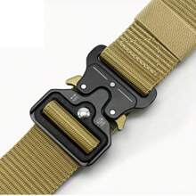 1pc Belts For Men Work Hiking Riggers Web Belt With Heavy Duty Quick Release Metal Buckle Chinese New Year Valentine Day Gift And Daily Wear - A - View 9