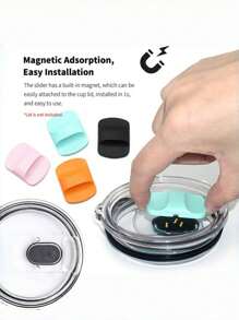 1 个 20/30 盎司玻璃杯盖替换盖，与 YETI 20 盎司玻璃杯防溢杯盖兼容，带磁性滑动开关