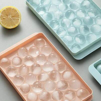 1 个随机尺寸带盖冰格（小/中/大），冰箱冰格模具，迷你圆形冰球制作模具，适合茶、咖啡