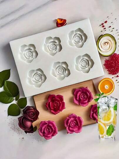 Peony Flower Fondant Cake Mold Chocolate Soft Clay Gypsum Birthday Cake Plug-In Mold