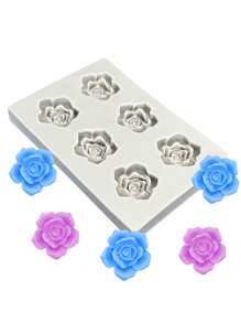 牡丹花翻糖蛋糕模具巧克力软粘土石膏生日蛋糕插件模具