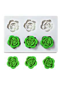 牡丹花翻糖蛋糕模具巧克力软粘土石膏生日蛋糕插件模具