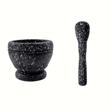 2pcs Spice Grinder Mortar And Pestle Set, Multipurpose Large Garlic Press, Big Size Garlic Masher For Home Use, Seasoning Grinding Tool, Kitchen Small Gadget, 4.3inch*3.9inch