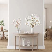 1Pc Artificial Cherry Blossom Flowers Faux Cherry Blossom Stems Faux Silk Cherry Blossom Branches Fake Peach Flowers For Vase Arrangements , Cherry Blossom Bouquet For Office Decor Living Room Decor Bedroom Decor Wedding Decor And Home Decor ,Halloween Christmas Decorations,Party Decoration