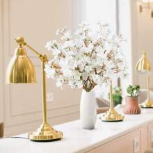 1Pc Artificial Cherry Blossom Flowers Faux Cherry Blossom Stems Faux Silk Cherry Blossom Branches Fake Peach Flowers For Vase Arrangements , Cherry Blossom Bouquet For Office Decor Living Room Decor Bedroom Decor Wedding Decor And Home Decor ,Halloween Christmas Decorations,Party Decoration