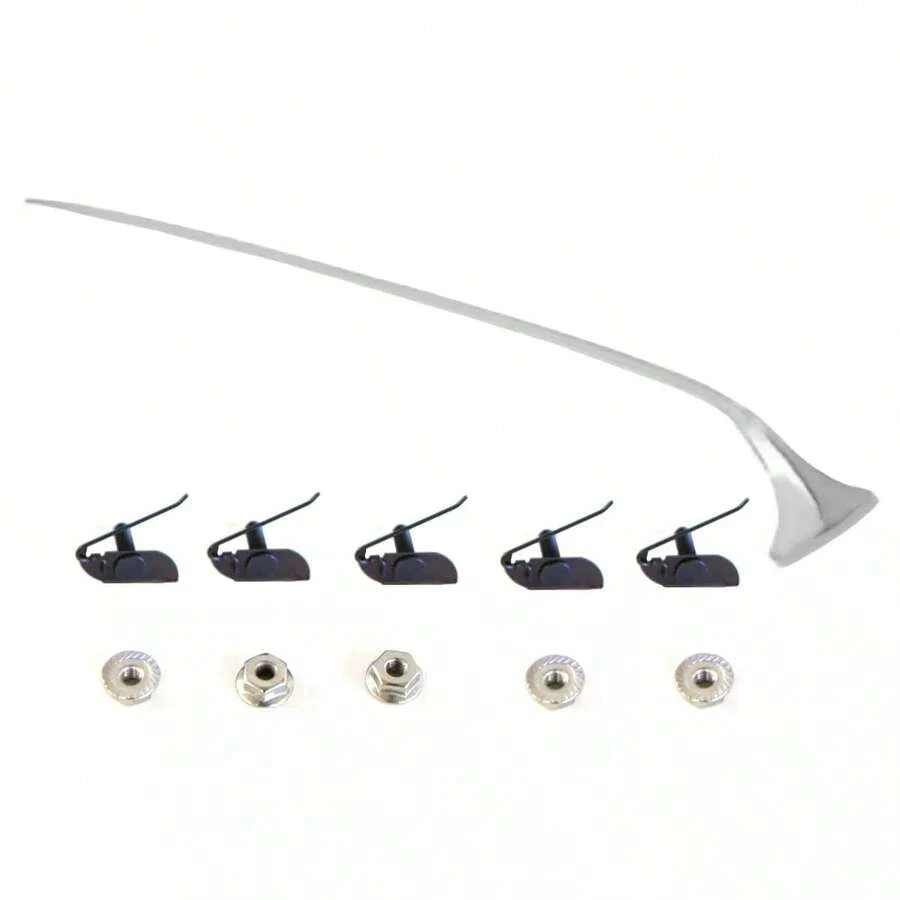 1964 Chevy Impala Rear Center Trunk Spear Panel Molding W/ Clips Dynacorn-M1724G - Silver - View 1