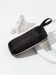 1 件装蜂窝纹理拉链眼镜盒男女通用眼镜配件女士 - 彩色 - 查看 1