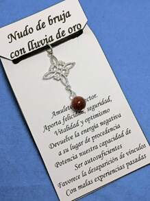 Witch Knot Necklace Pewter Protection Quartz Protection Amulet Evil Eye - 金色淋浴 - 查看 3