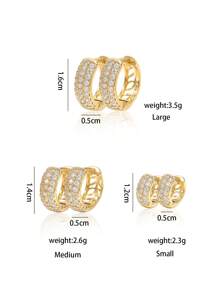 rakol Bộ 6 khuyên tai đá Cubic Zirconia phong cách Bohemian thời trang đa năng, thích hợp để trang trí xếp chồng hàng ngày cho phụ nữ - Hoa tai - Xem 8