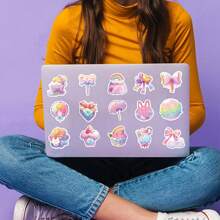 50PCS Candy Stickers Aesthetic Vinyl Stickers High Quality Stickers Decals Scrapbook,Journaling,Laptop,Bumper,Skateboard,Water Bottles,Computer,Phone Stickers Can Bring A Lot Of Fun To Your Life,The Perfect Gift For Adults Back To School - Multicolor - View 7