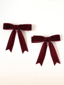 2 CÁI Kẹp Tóc Nơ Nhung Cho Bé Gái, Kẹp Tóc Nơ Ruy Băng Cho Bé Gái Đi Học, Phụ Kiện Giữ Tóc Đuôi Ngựa Kẹp Tóc Kim Loại Cho Bé Gái Tuổi Teen Tiệc Halloween Giáng Sinh - Nhiều màu - Xem 10