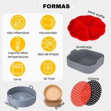 Square Silicone Mold Air Fryer Non-Stick Silicone Fryer Basket - Choose Your Kit - 氣炸鍋墊 - 查看 9