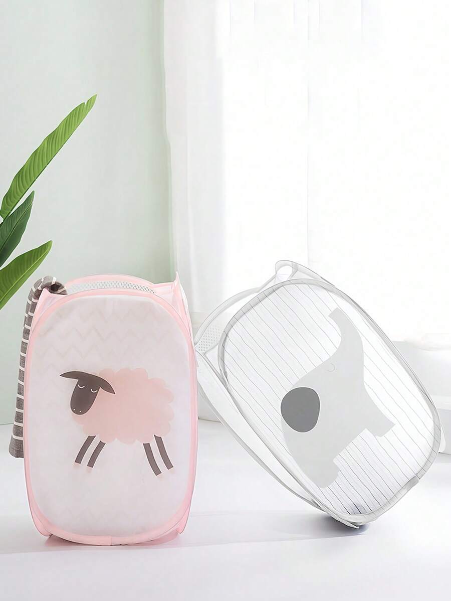 1PC Giỏ đựng đồ gia dụng, Giỏ đựng quần áo bẩn gia dụng, Giỏ đựng quần áo bẩn thoáng khí đơn giản có thể gấp lại, Giỏ đựng quần áo bẩn dung tích lớn, Thích hợp sử dụng hàng ngày tại nhà - Nhiều màu - Xem 1