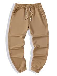 Quần jogger cạp rút phối túi cho nam, màu trơn, mùa xuân/thu - Nhiều màu - Xem 5