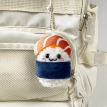 Cute Japanese Salmon Squishy Plush Keychain Sushi Rice Ball Doll Pendant - Multicolor - View 6