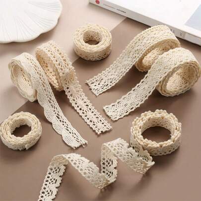 1pc  Lace Trim For DIY Clothing Accessories, Headbands, Curtains, Doll Dresses, Gift Wrapping