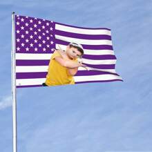 Custom Purple American Flag - 1pc Personalized Design Your Own Image Polyester Tapestry For Home, Dorm, Events - Durable, No Electricity Needed Decorative Flag