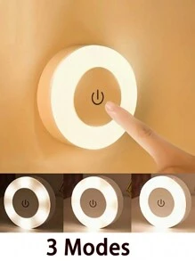 1 pieza Luz nocturna LED regulable con sensor táctil - Blanco cálido suave y brillo ajustable de luz diurna, adecuado para iluminación decorativa en dormitorio, pasillo, baño, sala de estar, armario, gabinete - Ahorro de energía, diseño compacto, luz portátil de gabinete de fácil instalación con carga USB