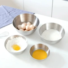 4pcs Set / 1pc Set 304 High-Quality Stainless Steel Bowl Set Salad Mixing Bowl Kitchen Food Container Bowl Cooking Baking Nesting Storage Bowl With Scale - Durable Easy To Clean Stackable Save Space - Stainless Steel Mixing Bowl Set - High-Quality Stainless Steel Bowl Durable Kitchen Tool - Fashionable Kitchen Bowl - Essential Kitchen Bowl - - Multicolor - View 6