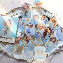 20 miếng/gói Nhãn dán nhân vật đẹp, vật dụng trang trí tạp chí, nhãn dán PET, nhãn dán sổ lưu niệm, nhãn dán sáng tạo, không thấm nước, tự làm, trang trí thủ công - Nhiều màu - Xem 4