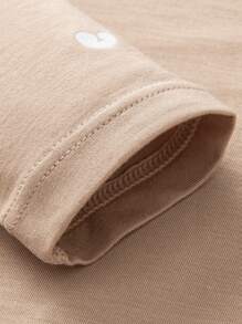 mini bala Girls' Pajamas: Skin-Friendly, Sweat-Absorbing Base Suit - Camel - View 4