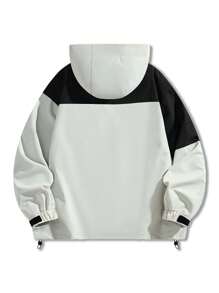 1pc Men's Windproof Waterproof Casual Outdoor Jacket - White - View 2