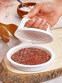 1个汉堡肉饼模具，不粘汉堡压模，芝士汉堡制作模具，创意汉堡成型工具，适用于牛肉、奶酪、蔬菜，户外野餐烧烤汉堡制作器，厨房工具，炊具，烧烤配件，厨房用品，烹饪用品，露营用品，肉类，家禽用品，家居装饰，收纳用品，派对用品 - 預設 - 查看 12