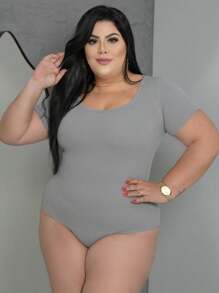 Women Bodysuits - 黑色/裸色/灰色 - 查看 3