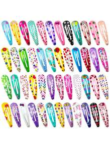 10 peças Grampos de Cabelo Florais Ditsy de Cores Aleatórias para Crianças, Acessórios de Cabelo com Flores de Desenho Animado Fofos para Crianças