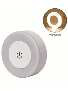 1 pieza Luz nocturna LED regulable con sensor táctil - Blanco cálido suave y brillo ajustable de luz diurna, adecuado para iluminación decorativa en dormitorio, pasillo, baño, sala de estar, armario, gabinete - Ahorro de energía, diseño compacto, luz portátil de gabinete de fácil instalación con carga USB