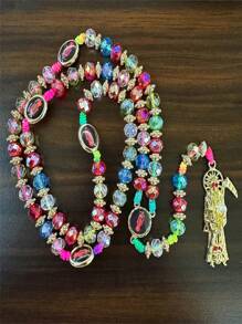 Halskette des Heiligen Todes, Stil. Rosenkranz-Halskette des Heiligen Todes, Weihnachts- und Halloween-Geschenk für Männer und Frauen