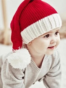 Christmas Kids Boys Girls Infant Knit Beanie Hat, Baby Thick Deer Pattern Winter Warm Cap - Red - View 13