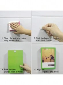 216 个/108 对强力粘性圆形尼龙圆点，圆点贴纸自粘紧固件胶带，带防水粘性胶带的钩环圆点，非常适合教室、办公室、家庭 - 彩色 - 查看 5