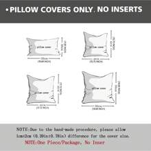 4pcs Decorative Throw Pillow Covers, Soft Chenille Fabric, Square Shape Pillows, Home Decor For Sofa, Living Room, Bedroom, Farmhouse, Also Suitable As Gifts