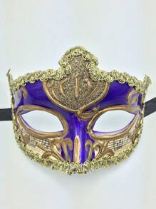 1 chiếc Mặt nạ nửa mặt cong cao 3D thủ công dành cho cả nam và nữ, thích hợp cho Halloween, lễ hội, tiệc tùng, biểu diễn - Thiết kế dày - nhiều màu - Xem 10