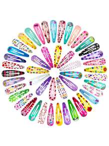 10 peças Grampos de Cabelo Florais Ditsy de Cores Aleatórias para Crianças, Acessórios de Cabelo com Flores de Desenho Animado Fofos para Crianças