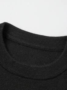 mini bala Teen Boy Sweater Autumn Baby Pullover Knit Sweater - Black - View 6