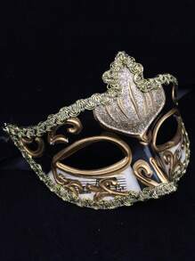 1 chiếc Mặt nạ nửa mặt cong cao 3D thủ công dành cho cả nam và nữ, thích hợp cho Halloween, lễ hội, tiệc tùng, biểu diễn - Thiết kế dày - nhiều màu - Xem 3