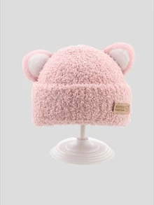 婴儿帽子冬季男童女童宝宝毛线帽针织保暖护耳秋冬儿童毛线帽。 - A - 查看 5