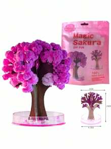 1 peça Árvore Sakura de Papel Mágica que Cresce, Árvore de Cristal de Mesa, Brinquedo de Flor de Cerejeira, Árvore de Natal, Presente de Natal