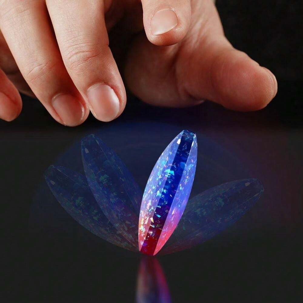 CaLeQi Giroscopio Cinetico a Sfera da Spinner in Metallo per Ufficio Giocattolo con Illusione Ottica per Allevia Lo Stress ispira la creatività interiore (Argento
