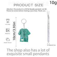 3pcs/1pc Nurse Keychain - 2D Acrylic Design With Stethoscope & Name Tag Acrylic Pendant - Perfect Gift For Nurse Appreciation Halloween School Letter Car Accessories Cute Goth Y2k
