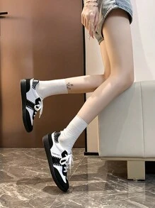 2024 Autumn Winter New Women Shoes, Comfortable Flat Casual Fashion Color Block Sports Sneakers