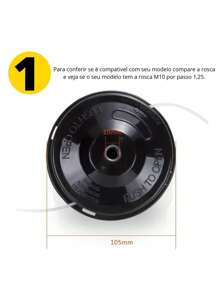 5x Universal Automatic Brushcutter Reel M10 X 1.25 - 灰色 - 查看 3