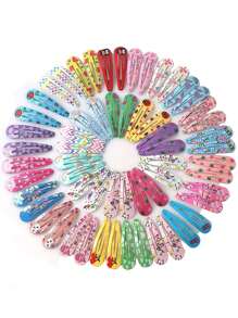 10 peças Grampos de Cabelo Florais Ditsy de Cores Aleatórias para Crianças, Acessórios de Cabelo com Flores de Desenho Animado Fofos para Crianças